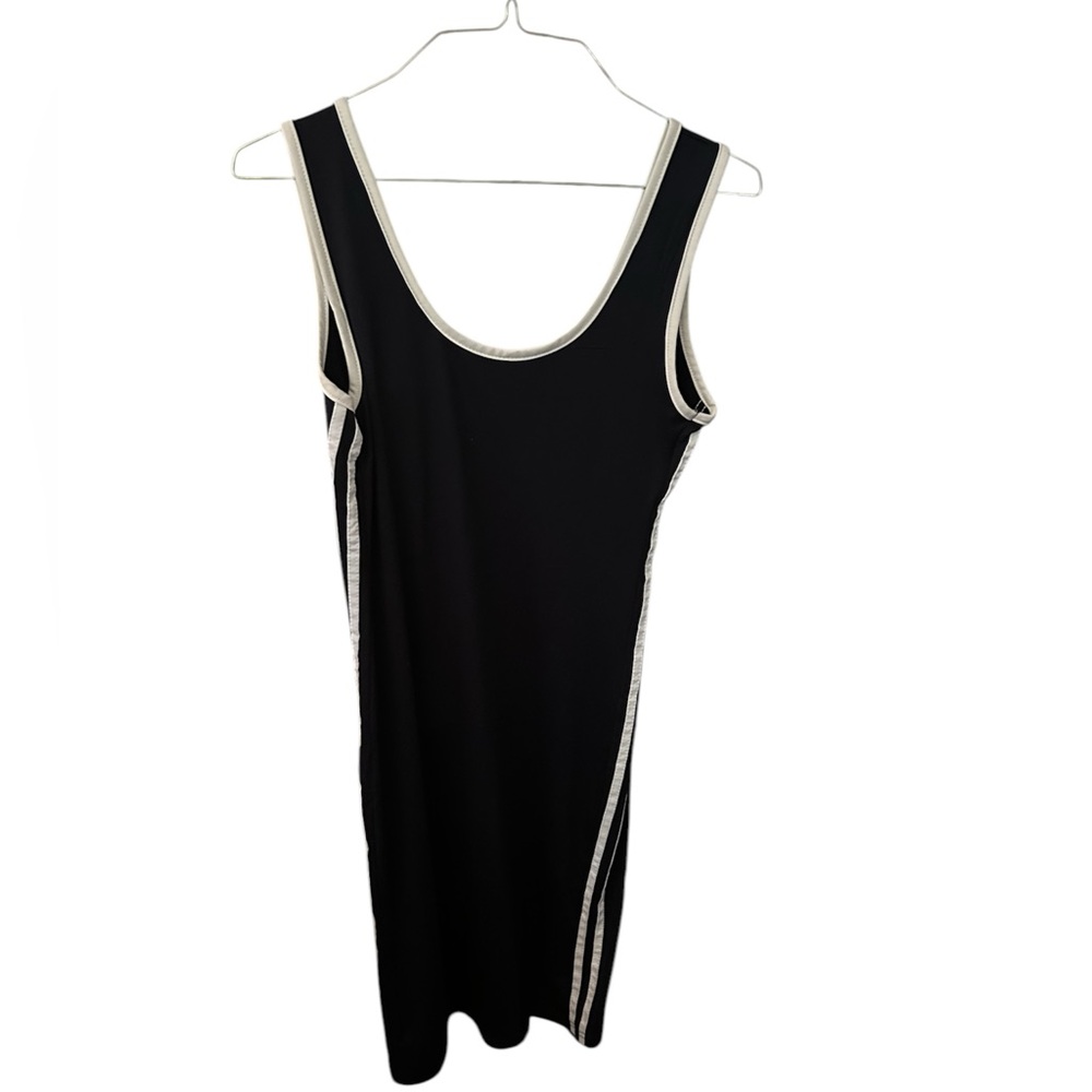 C-Mode Black Sleeveless Dress with White Trim Sz Small